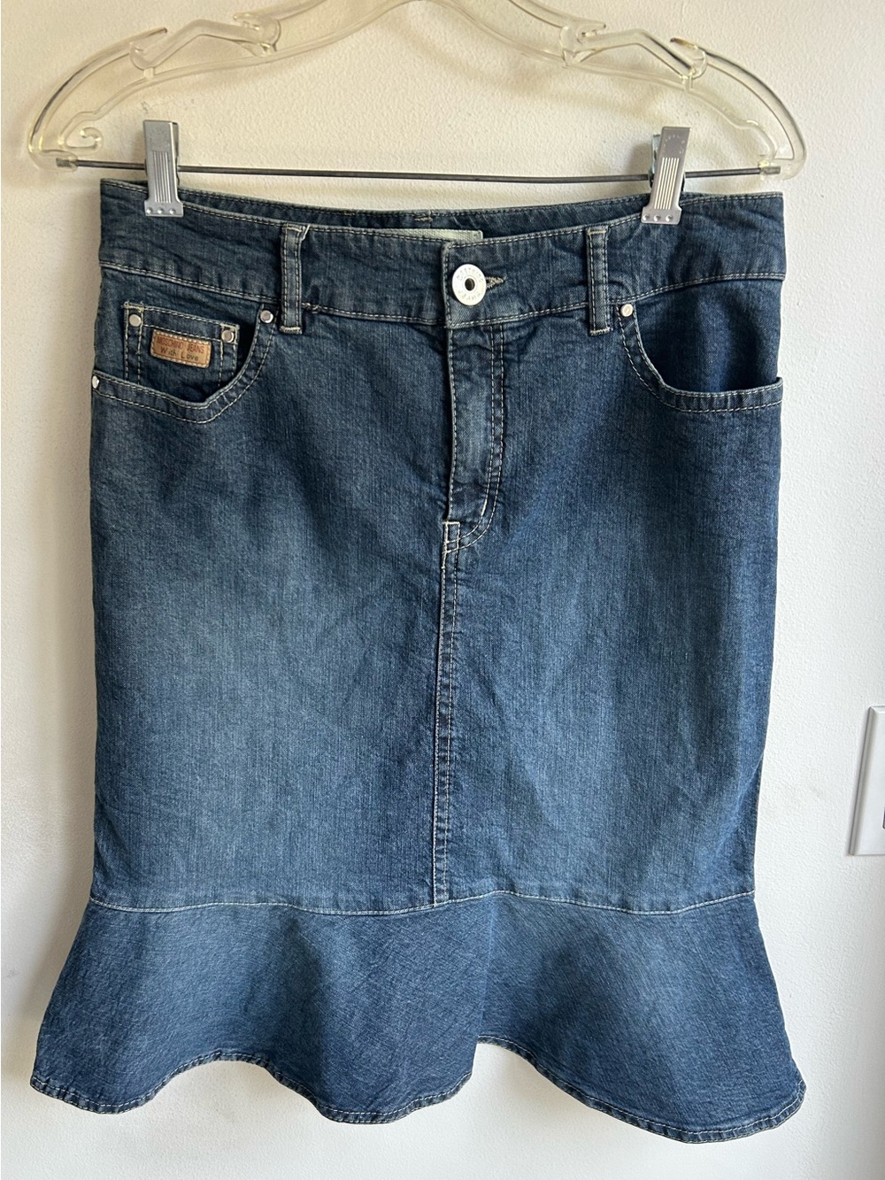 Moschino Jeans vintage denim mermaid skirt. Size 8. Great condition!